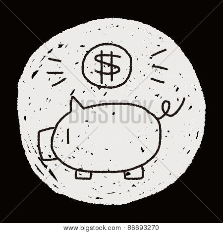 Doodle Pig Money Bank