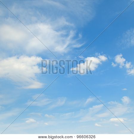 Plumose Clouds In The Blue Sky