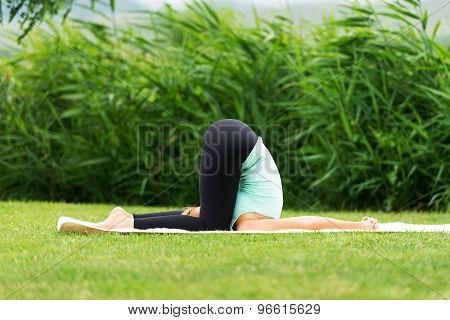 Karnapidasana Deaf Man's Yoga Pose