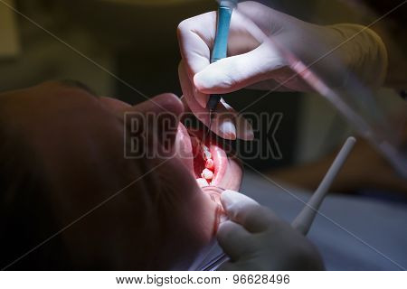 Patient At Dental Hygienists Office