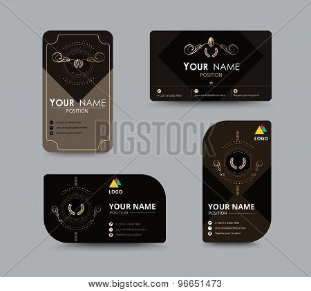 Luxury Business Card Design Collection. Vector Illustration.