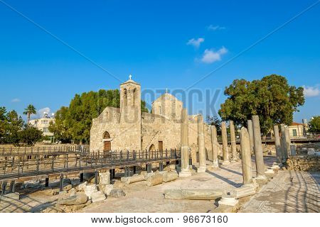 Ancient Ayia Kyriaki Chrysopolitissa Church at Paphos, Cyprus.