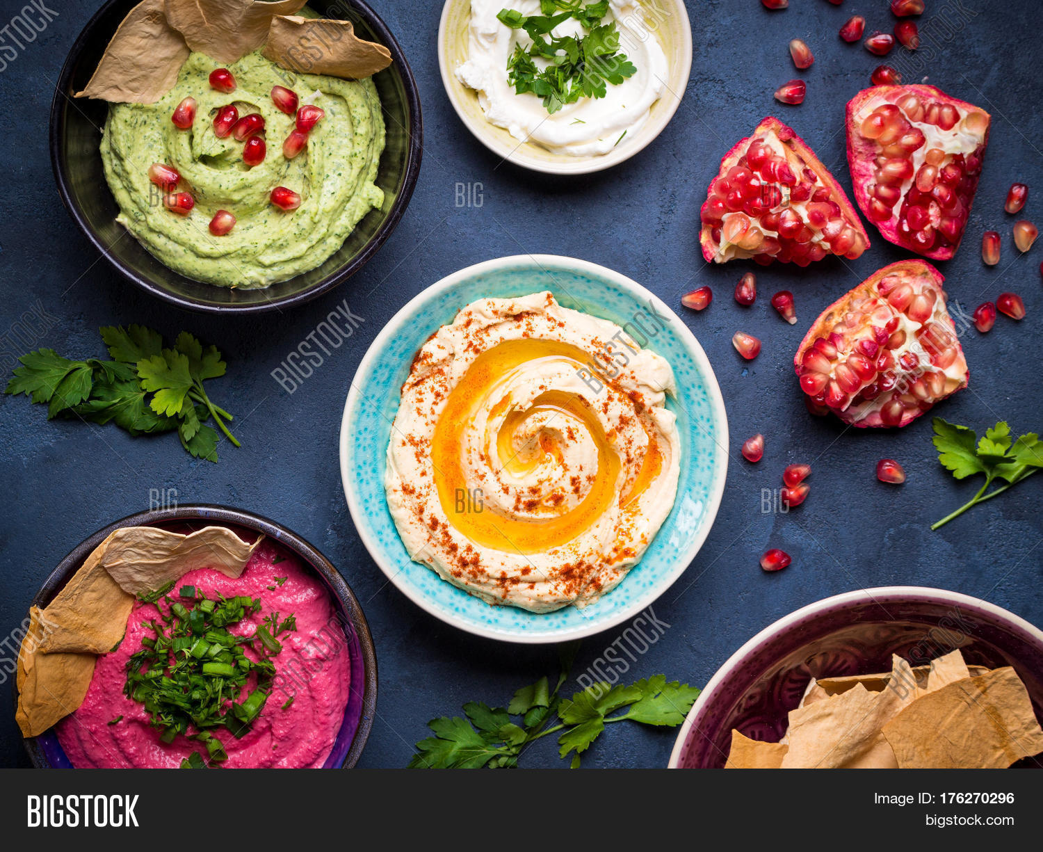 Colorful Hummus Bowls Image & Photo (Free Trial) Bigstock
