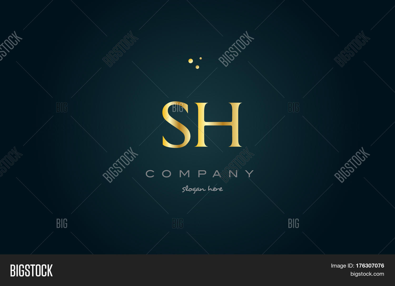 Sh S H Gold Golden Vector Photo Free Trial Bigstock