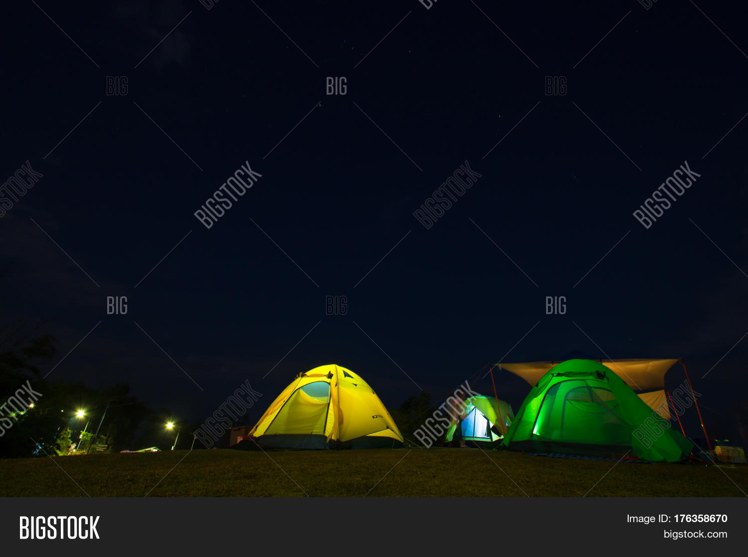 Tent Night Camping Image Photo Free Trial Bigstock