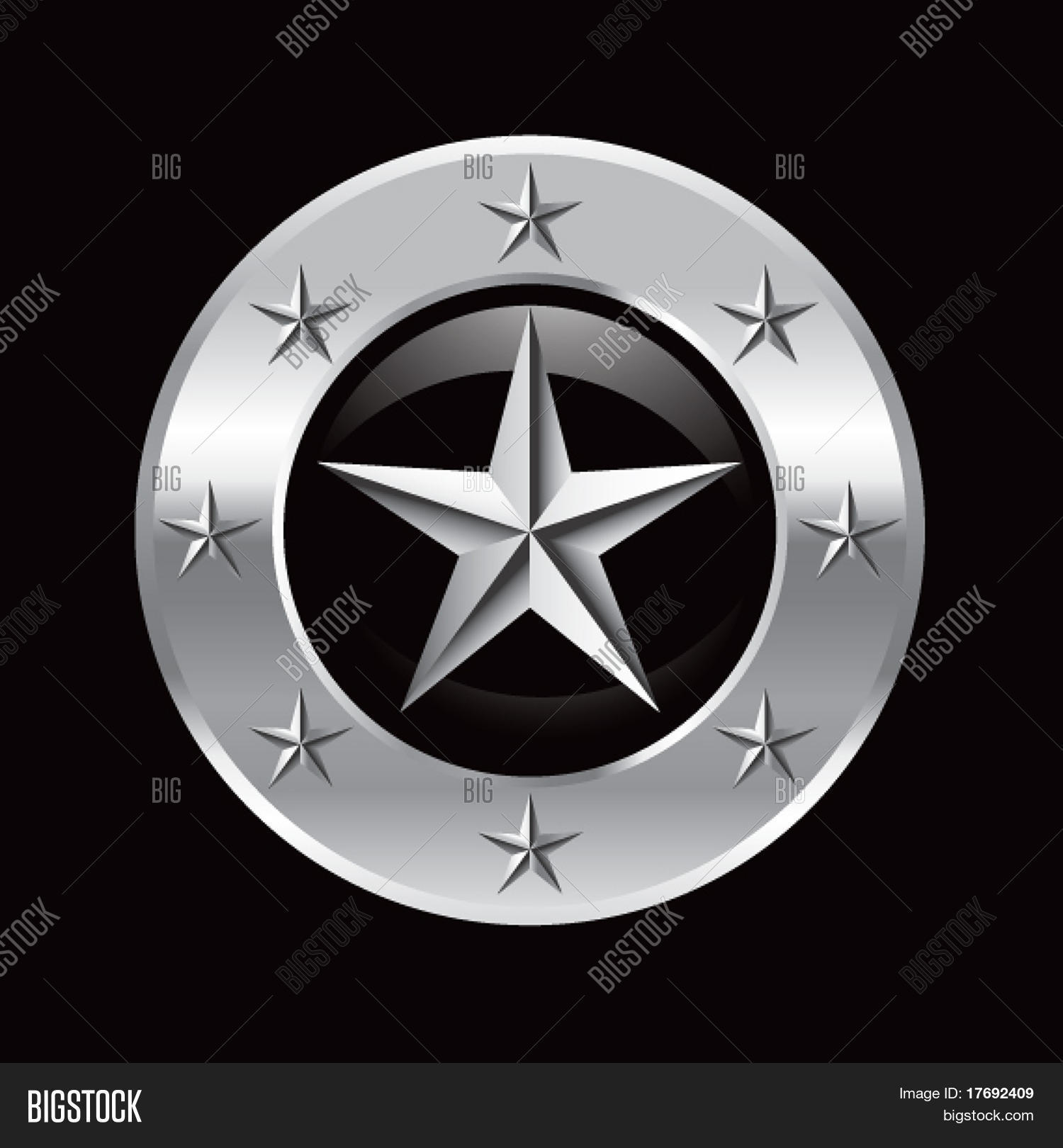 Silver Rounded Star Silver Star On Vector & Photo (Free Trial) | Bigstock