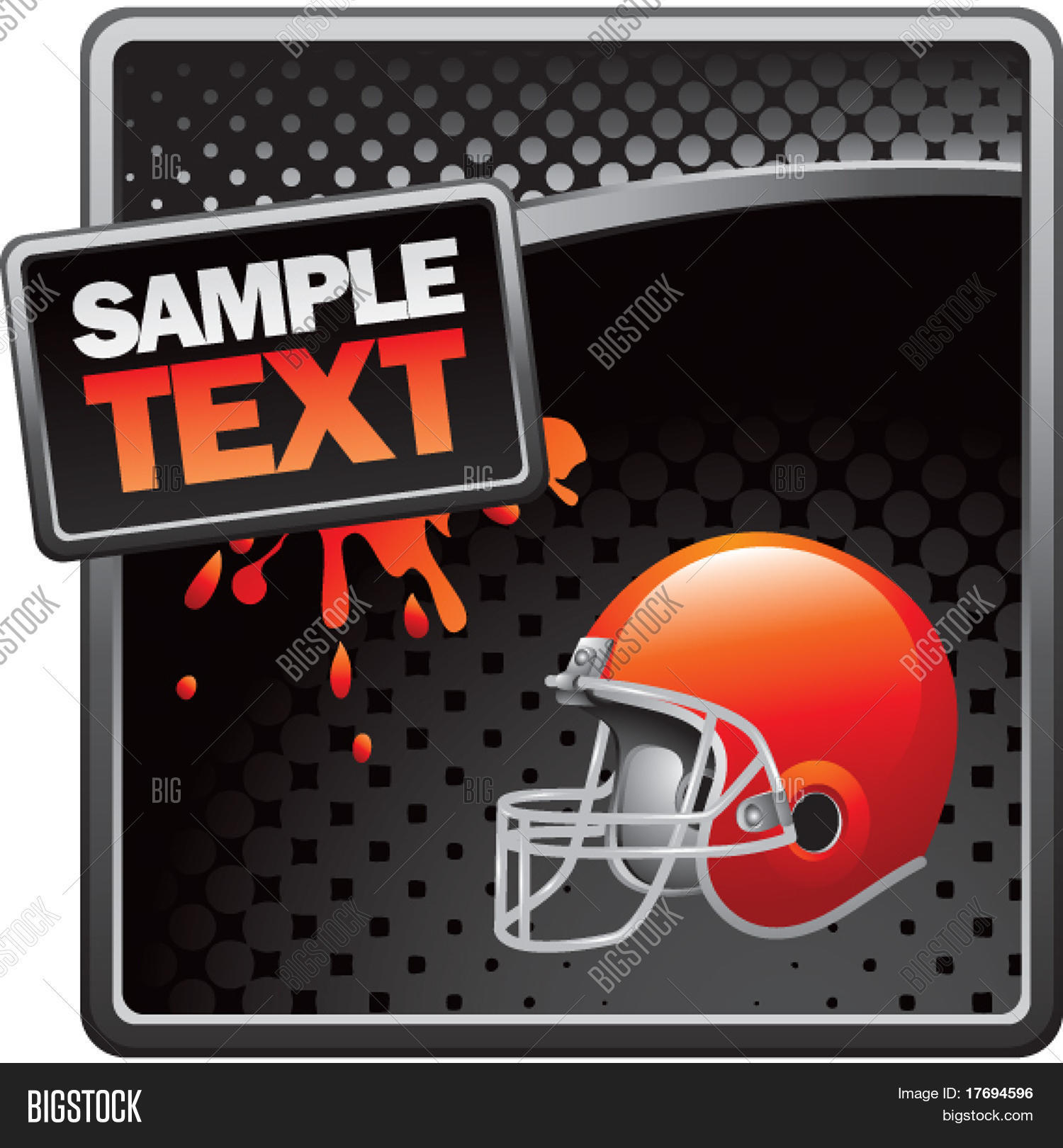 Football Helmet On Vector & Photo (Free Trial) | Bigstock