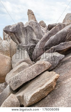 Hinta Hinyai (grandfather and grandmother rocks) natural creation rocks the famous landmark in Koh Samui southern of Thailand.