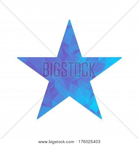 Golden modern polygonal icon for business. Triangle star. Flat vector cartoon illustration. Objects isolated on a white background.