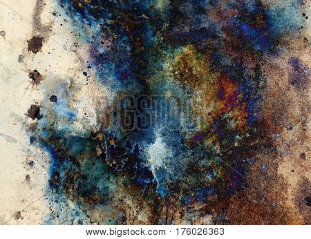 Watercolor abstract background and color spots structure