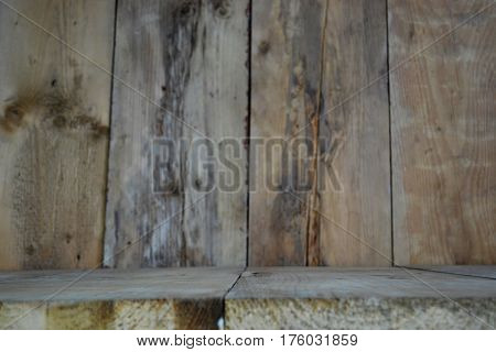 background of barrel and worn old table of wood