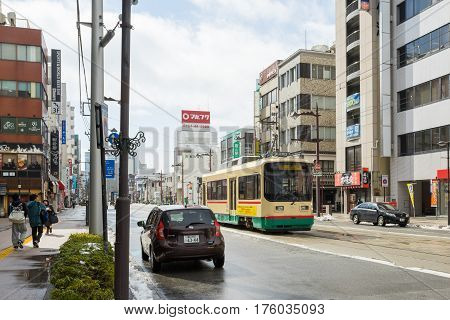 TOYAMA,JAPAN - FEB 13, 2017: The 7000 Series 
