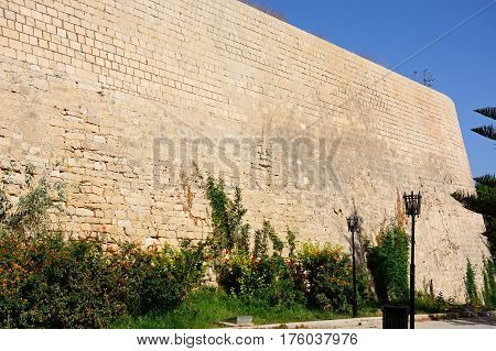 Part of the Venetian city defence wall Heraklion Crete Greece Europe.