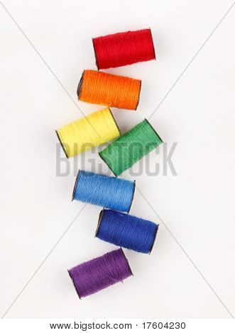 bobbins of lurex thread