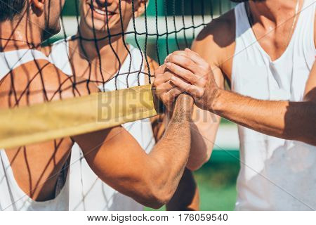 Beach Volleyball Players After Match