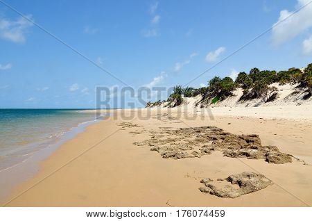 Kenya Beautiful sand beach on the Lamu archipelag