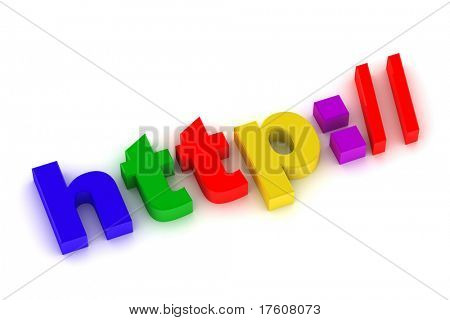 segno di internet illustrazione 3D 
