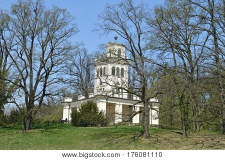 Gazebo at Maksimir park in spring time, Zagreb, Croatia