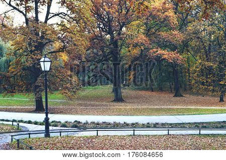 Autumn in Maksimir park in Zagreb, Croatia