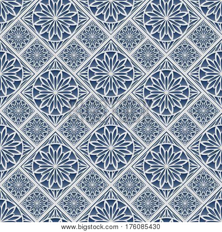 Seamless pattern oriental ornament. Arabic textile print. Islamic vector design. Floral tiles.