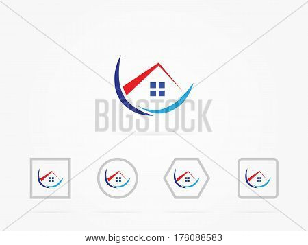Illustration Minimal House logo. Insurance good investment a safe home. minimal Outline