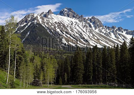 Mt. Sneffels is a fourteener in the San Juan Mountains of Colorado.