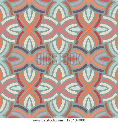 Seamless abstract reto pattern can be used for wallpaper, website background, textile printing. Modern monochrome geometric texture.