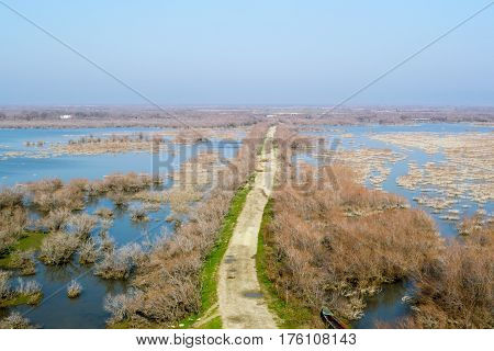 Part Of The Delta Of River Evros, Greece