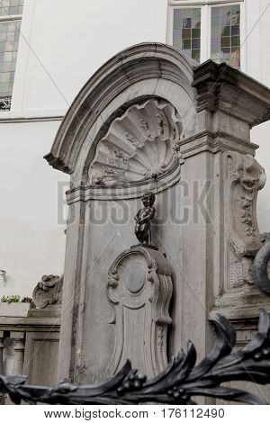Manneken Pis In Brussels, Belgium