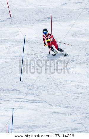 Manuel Ramos During The Ski National Championships