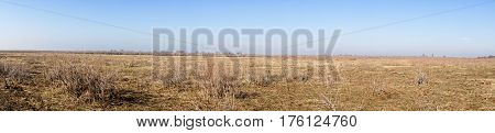 Part Of The Delta Of River Evros, Greece, Panoramic View