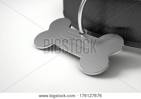 Leather Collar With Tag