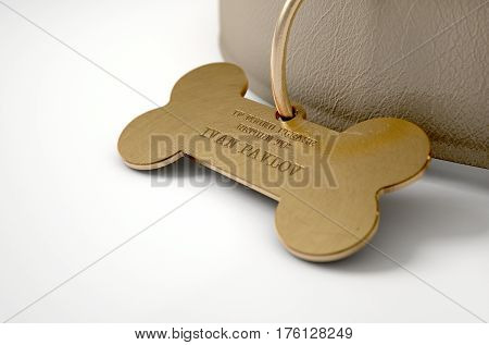 Leather Collar With Tag
