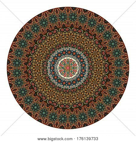 Flower Mandala. Vintage Decorative Elements.