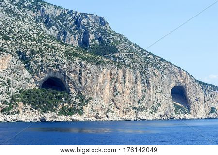 The Cave Of Cala Gonone On The Island Of Sardinia
