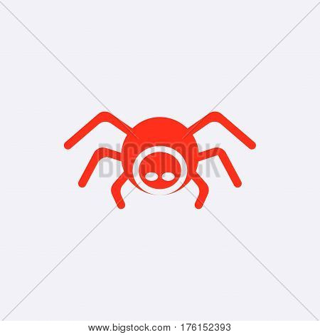 spider icon stock vector illustration flat design