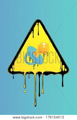 Pacifier flat icon illustration isolated vector sign symbol