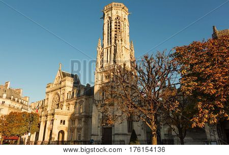 The town hall of 1st arrondissement of Paris is a striking eclectic building where neo Renaissance French Renaissance and Flamboyant Gothic architectural features beautifully blend.