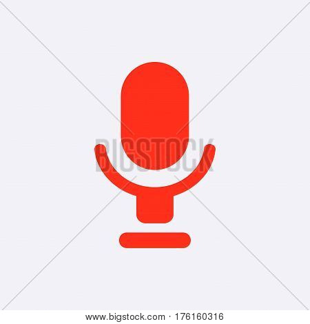Microphone icon stock vector illustration flat design
