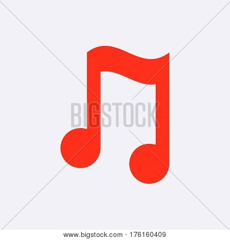Music note icon stock vector illustration flat design