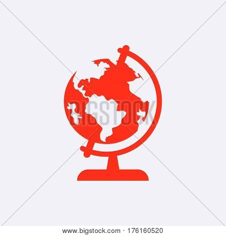Earth globe icon stock vector illustration flat design