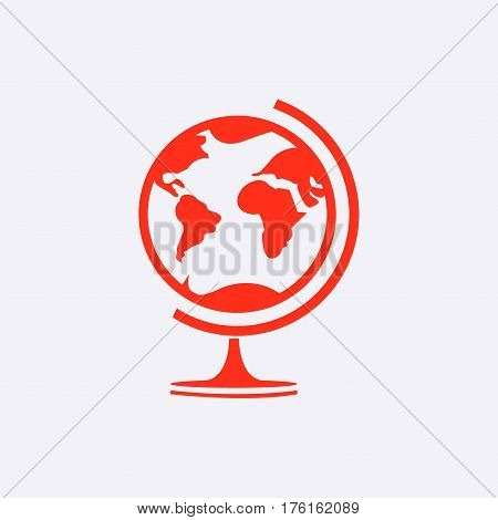 Earth globe icon stock vector illustration flat design