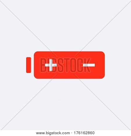 Battery web icon, battery  icon stock vector illustration flat design