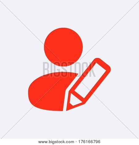 user pen icon stock vector illustration flat design