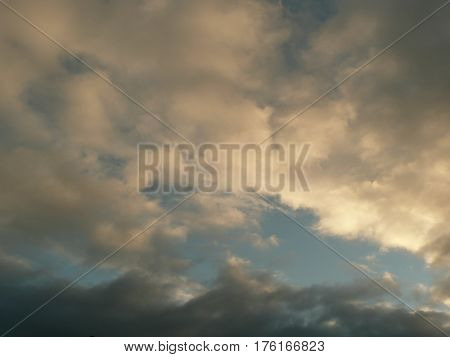 After a storm over san Jose, California, clouds cumlus
