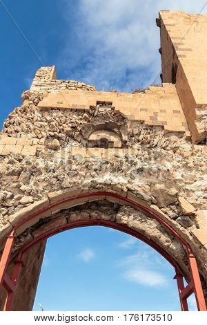 Archaeological Site of Ani Ruins on UNESCO World Heritage List. Kars Turkey ,February 2017.