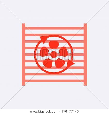 radiator cooling system icon stock vector illustration flat design