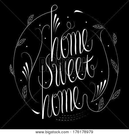 Home Sweet Home Calligraphy Design