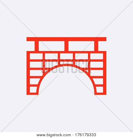 bridge icon stock vector illustration flat design