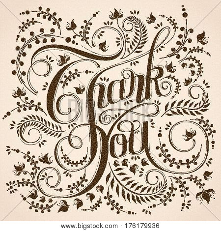 Thank You Calligraphy Design